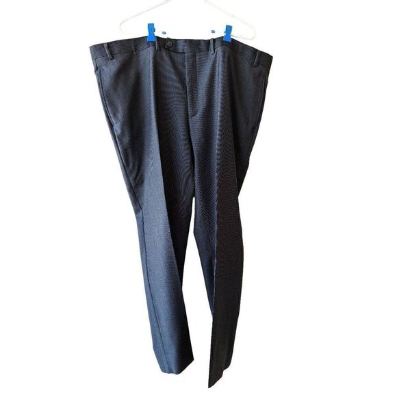 Calvin Klein Men's Gray 2 Piece Set Pinstripe Wool Jacket & Pant Suit Size 43R - Picture 3 of 8